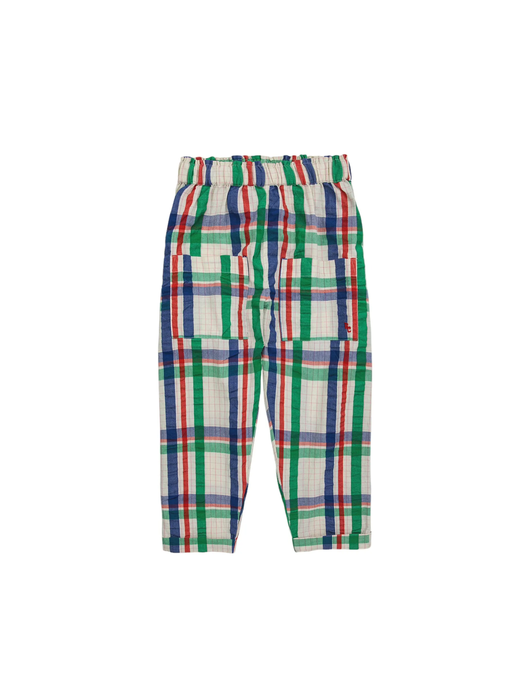 Pantalone stampa check multicolor all over per neonati e bambini