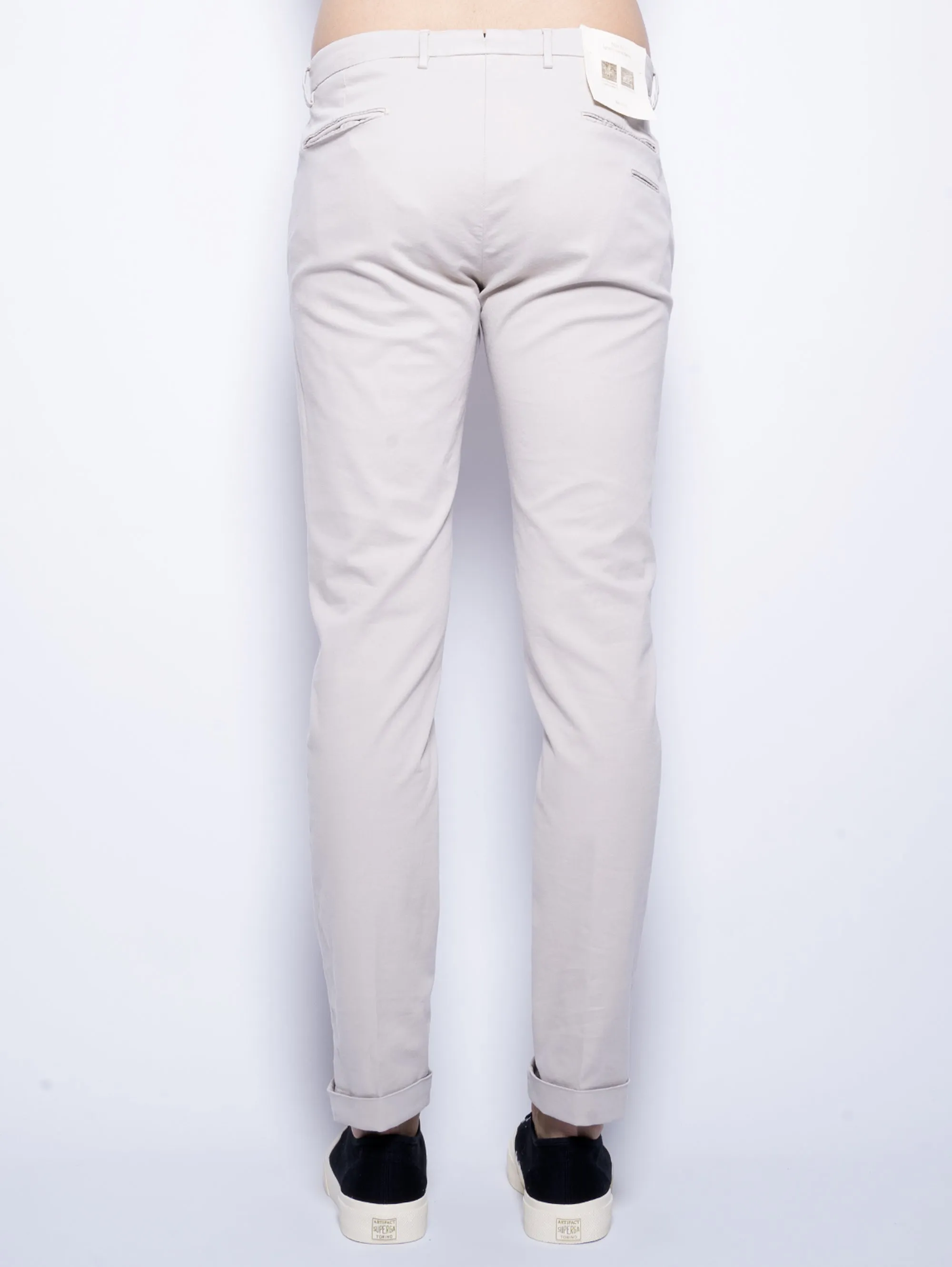 Pantaloni in Cavalry di Lyocell e Cotone Beige