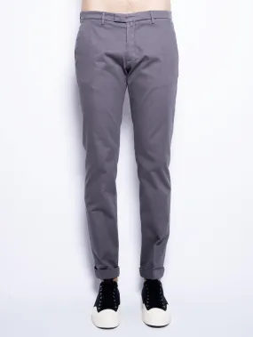 Pantaloni in Cavalry di Lyocell e Cotone Grigio