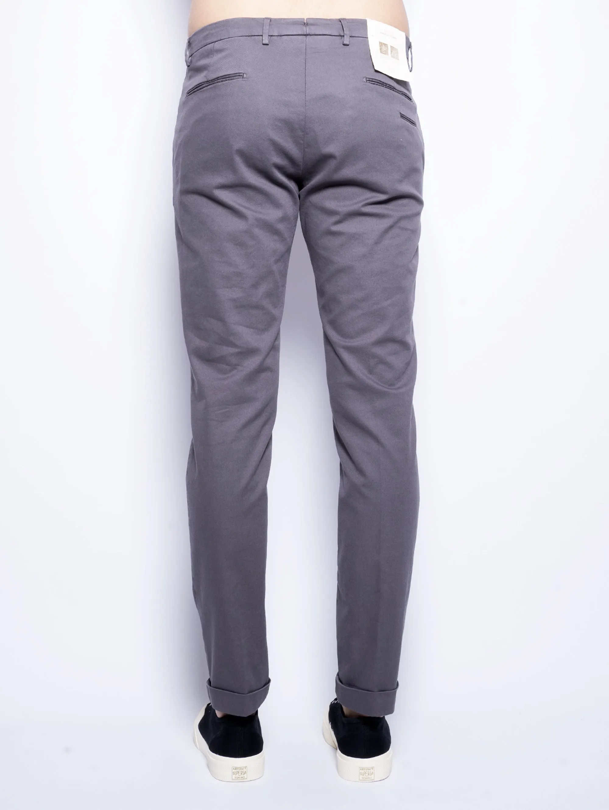 Pantaloni in Cavalry di Lyocell e Cotone Grigio