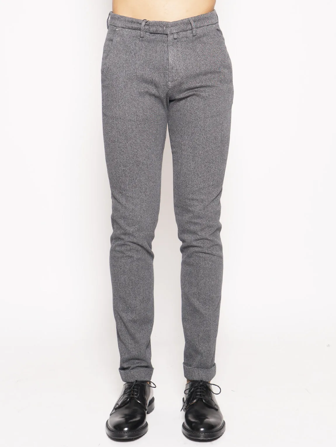 Pantaloni in Cordonetto di Cotone Grigio