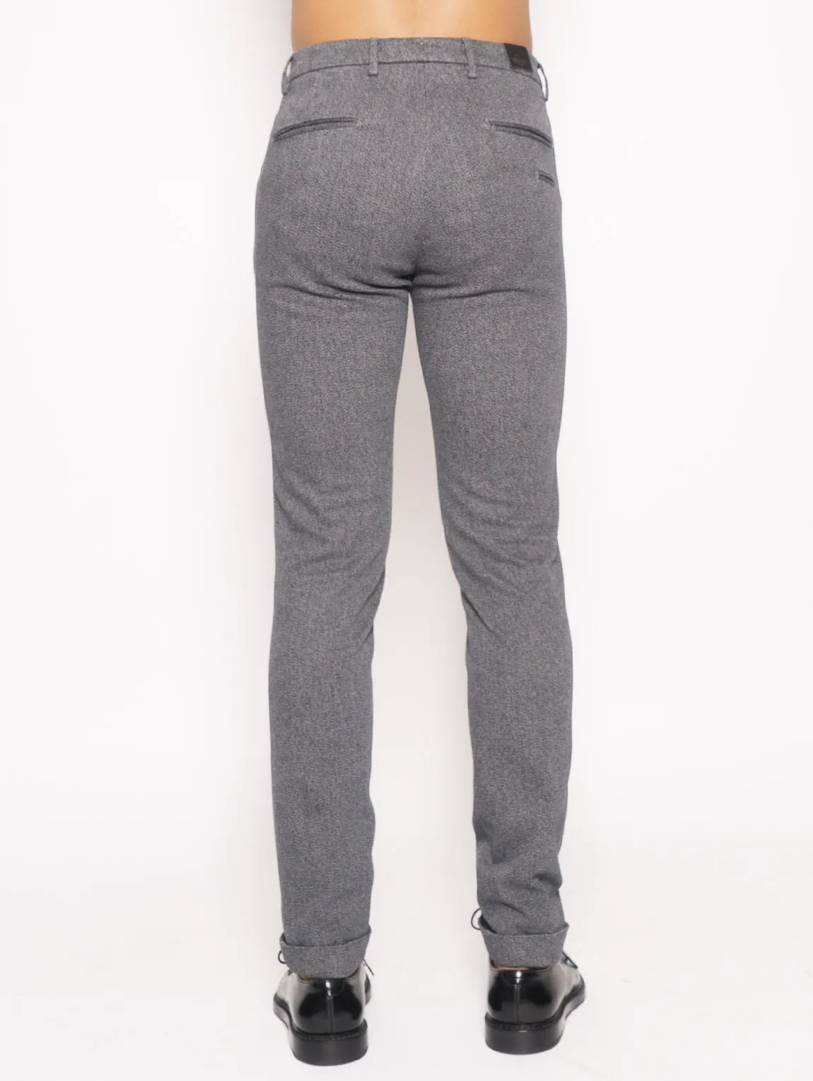 Pantaloni in Cordonetto di Cotone Grigio