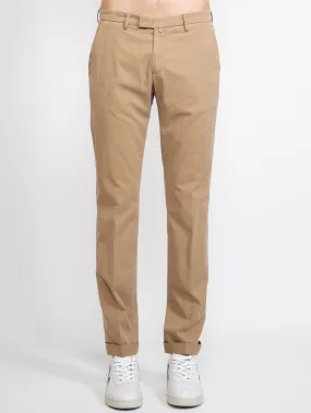 Pantaloni in Drill di Misto Cotone Beige