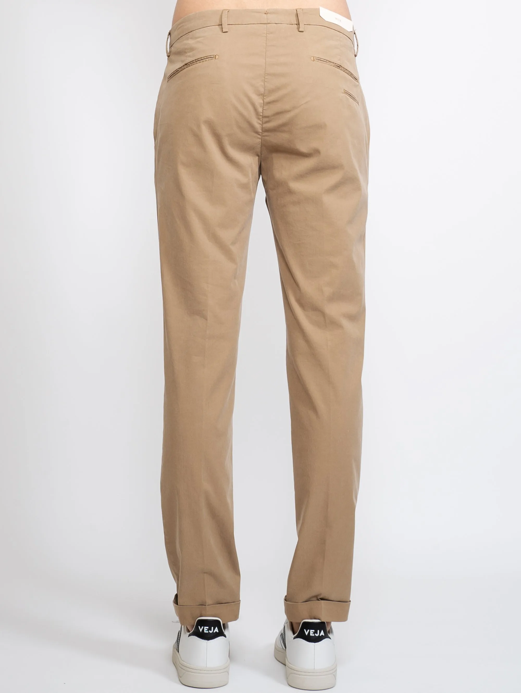 Pantaloni in Drill di Misto Cotone Beige