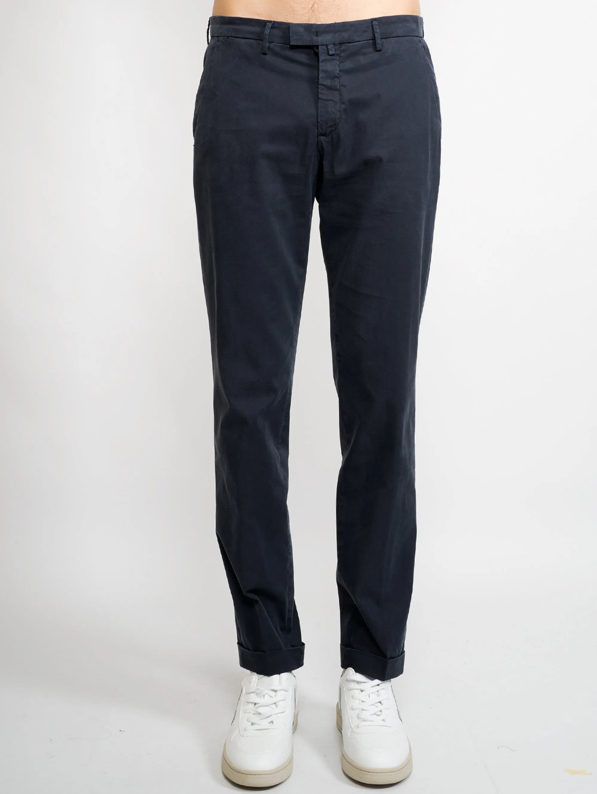 Pantaloni in Drill di Misto Cotone Blu