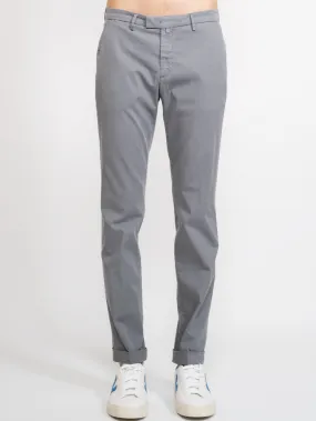 Pantaloni in Drill di Misto Cotone Grigio