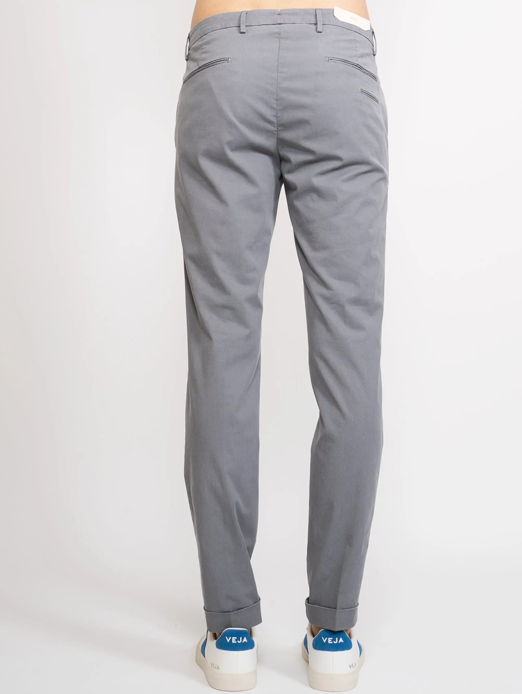 Pantaloni in Drill di Misto Cotone Grigio