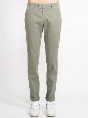 Pantaloni in Drill di Misto Cotone Verde