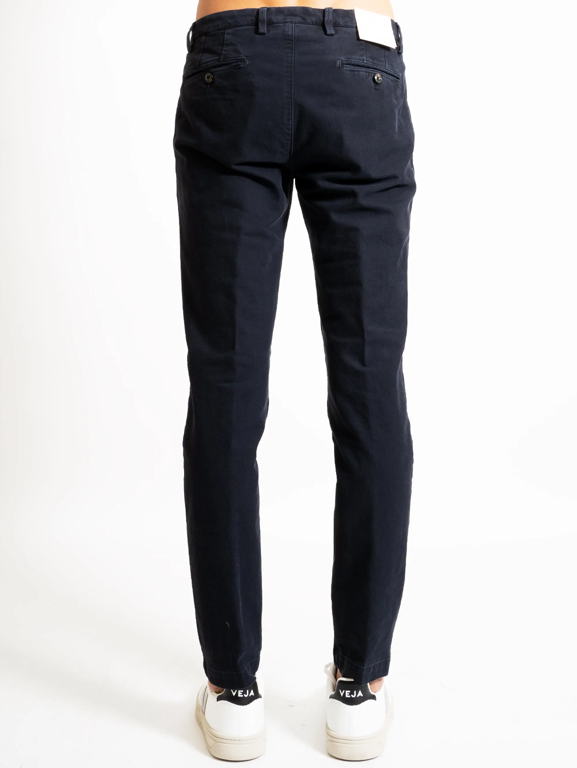 Pantaloni in Gabardine di Cotone Blu