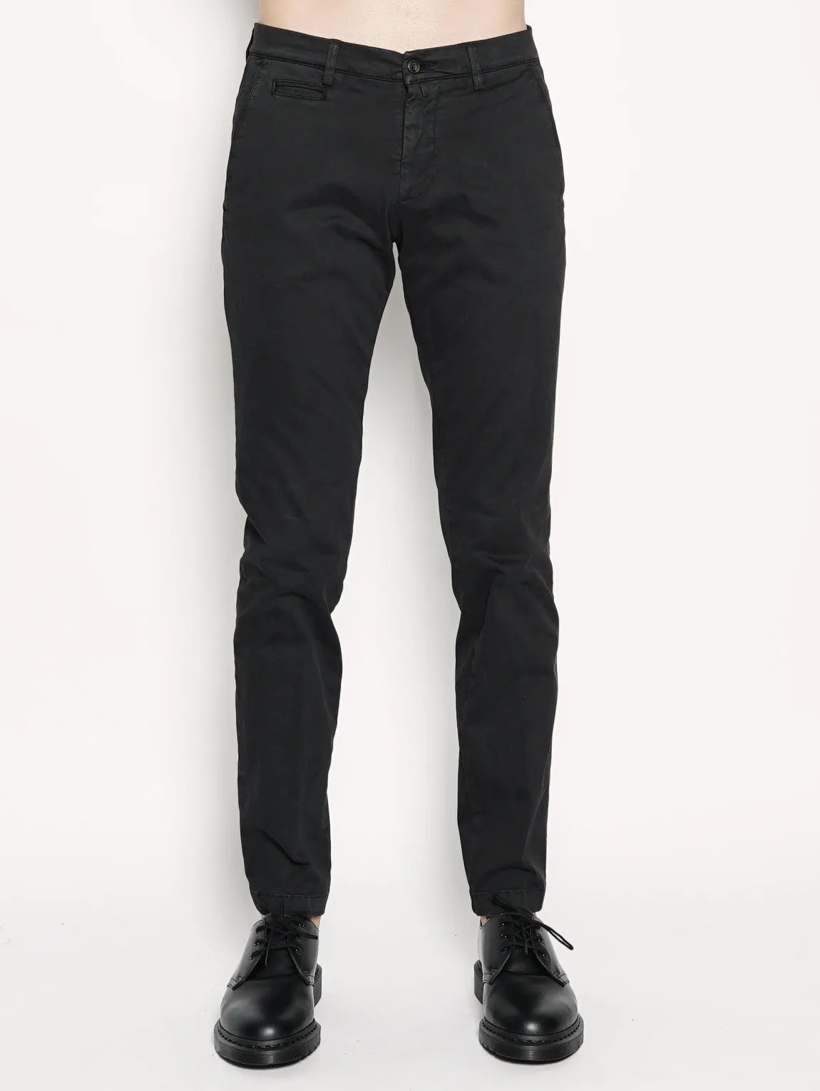 Pantaloni in Gabardine di Cotone Nero