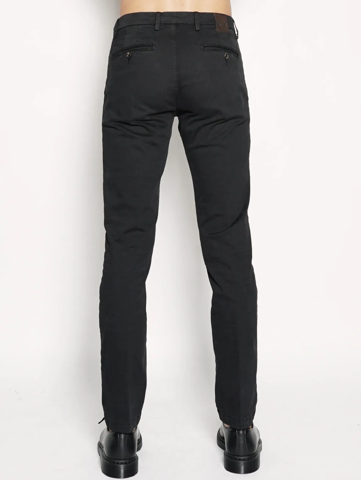 Pantaloni in Gabardine di Cotone Nero