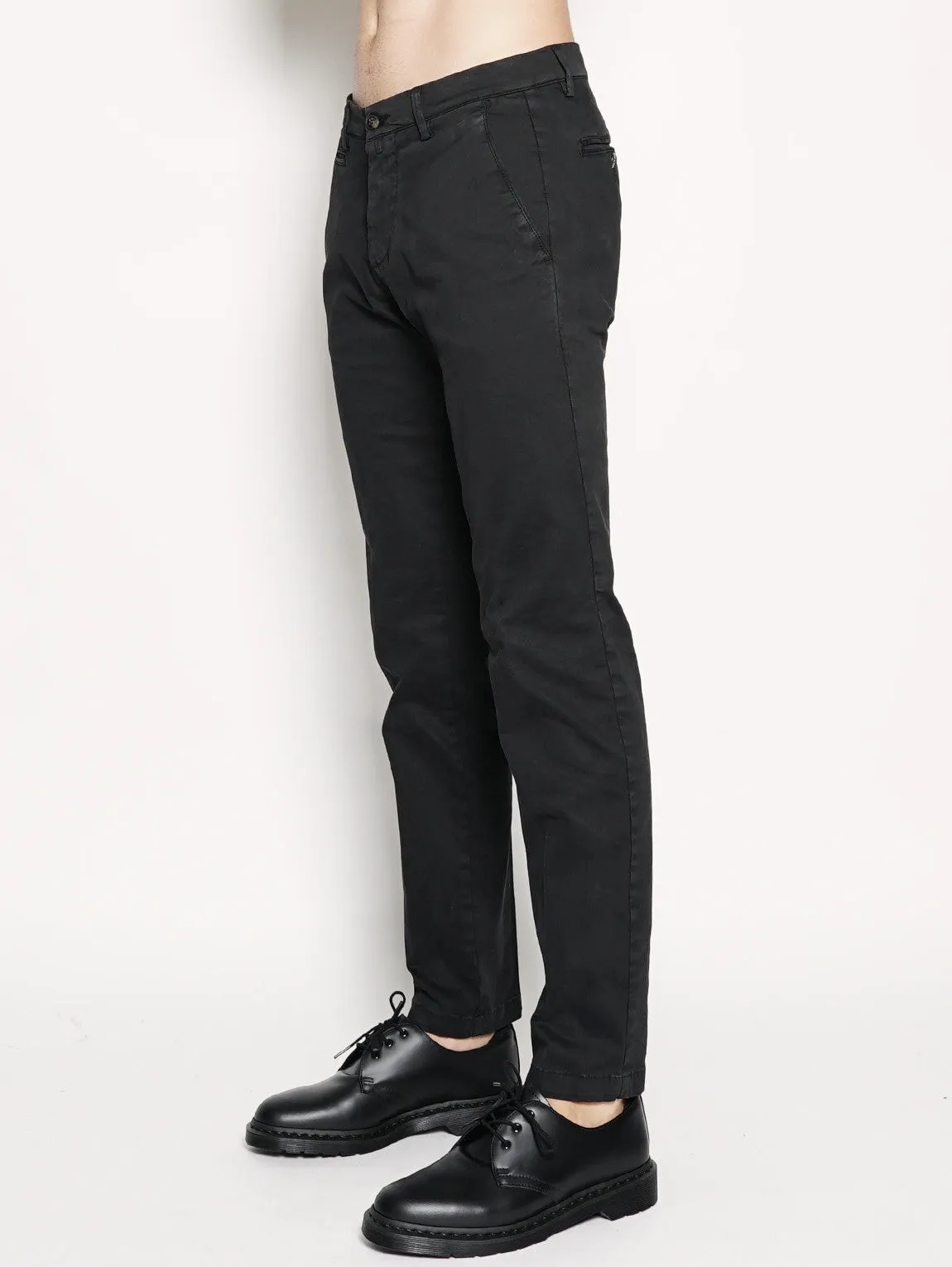 Pantaloni in Gabardine di Cotone Nero