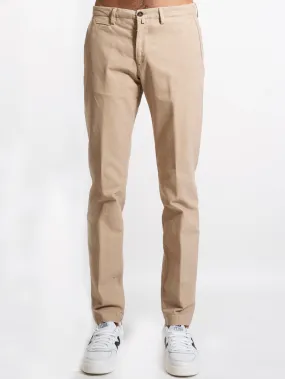 Pantaloni in Gabardine di Cotone Sabbia