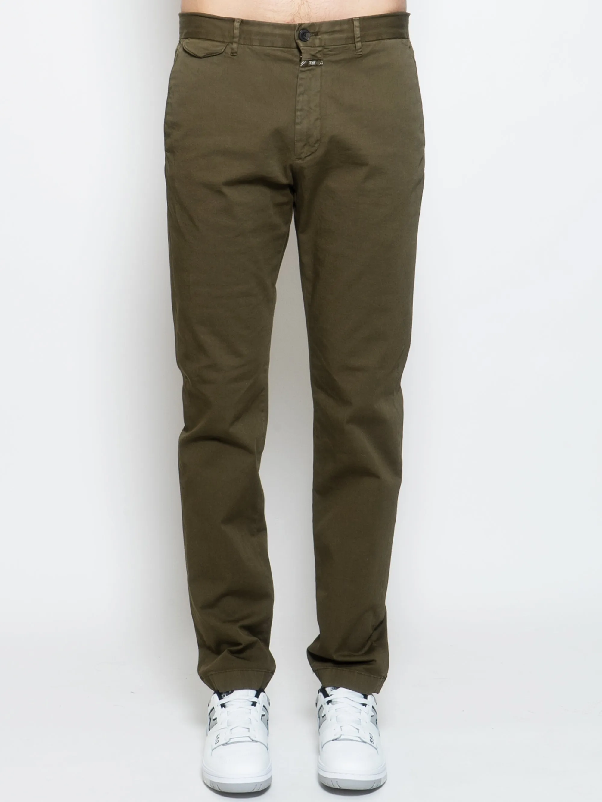 Pantaloni in Gabardine di Cotone Verde