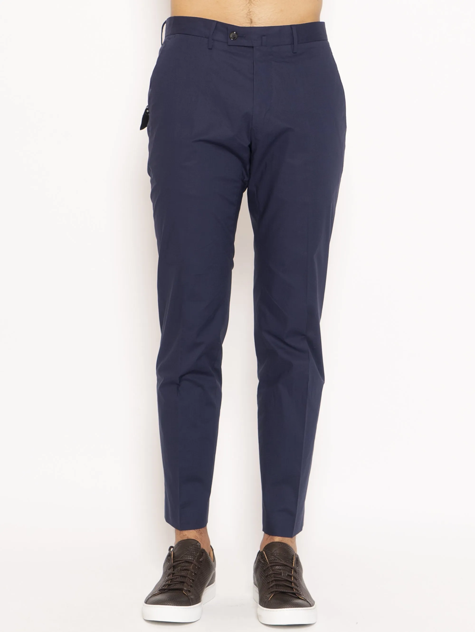 Pantaloni in Raso di Cotone - Blu