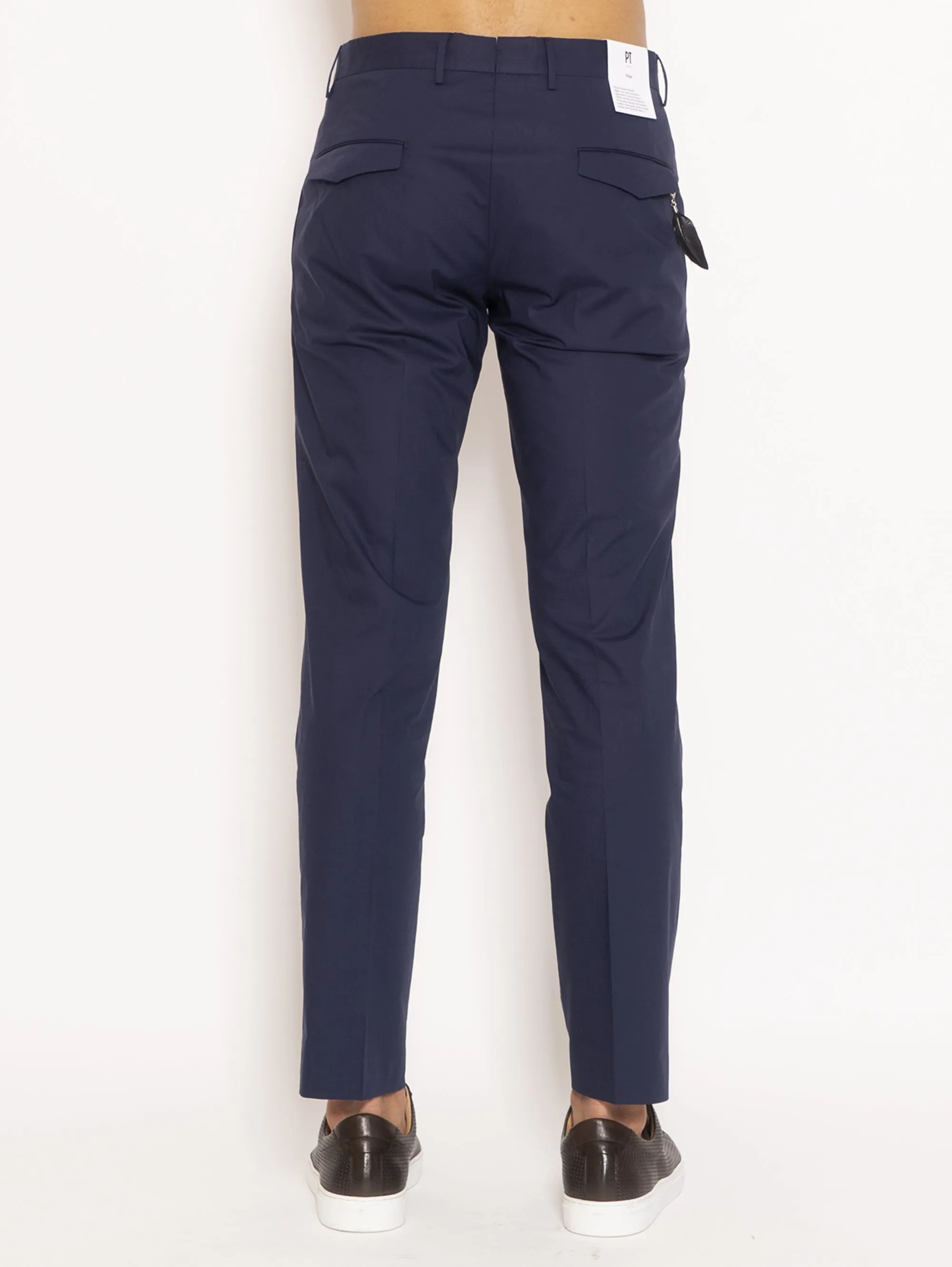 Pantaloni in Raso di Cotone - Blu