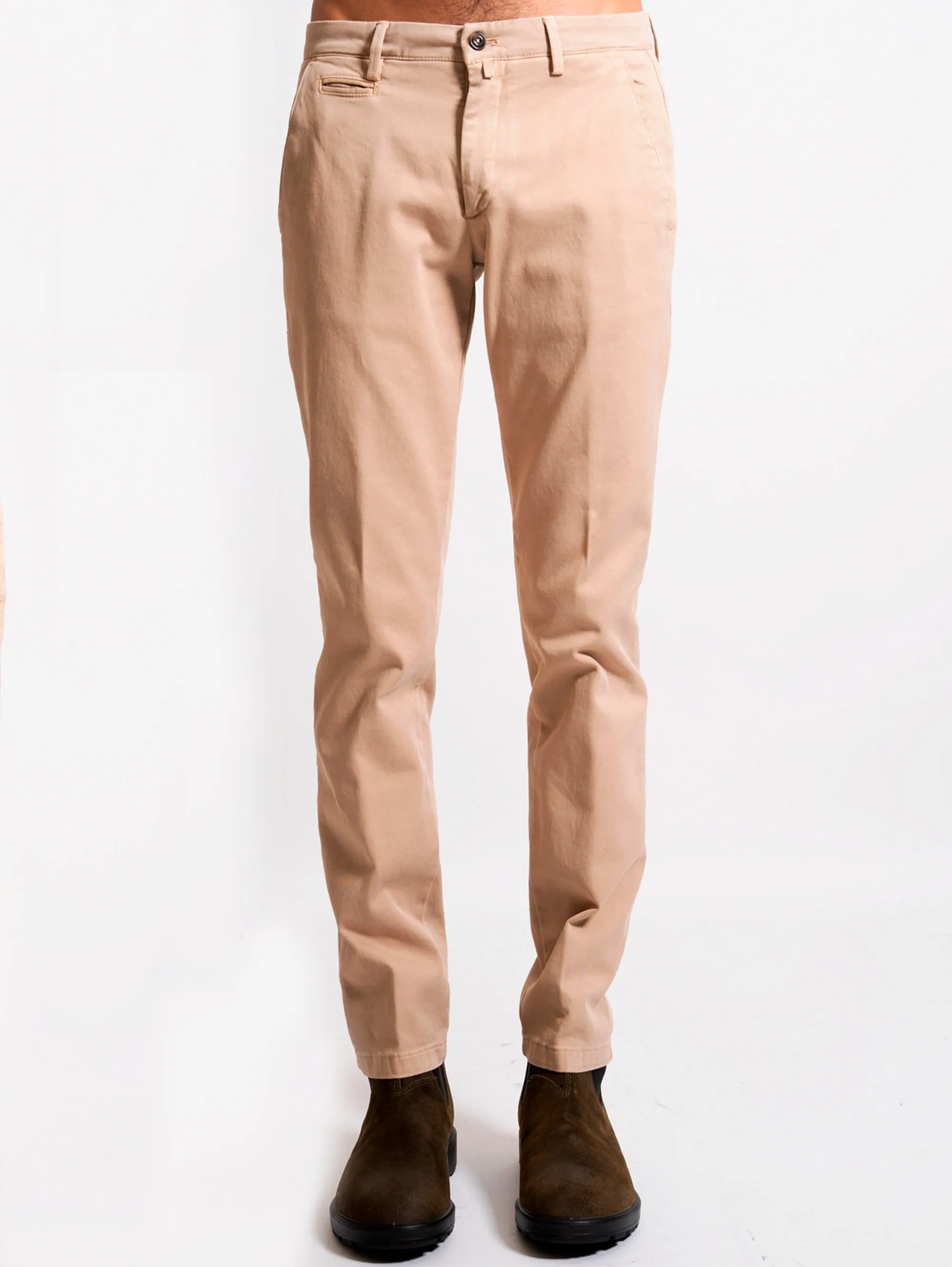 Pantaloni in Twill di Cotone Sabbia