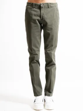 Pantaloni in Twill di Cotone Verde