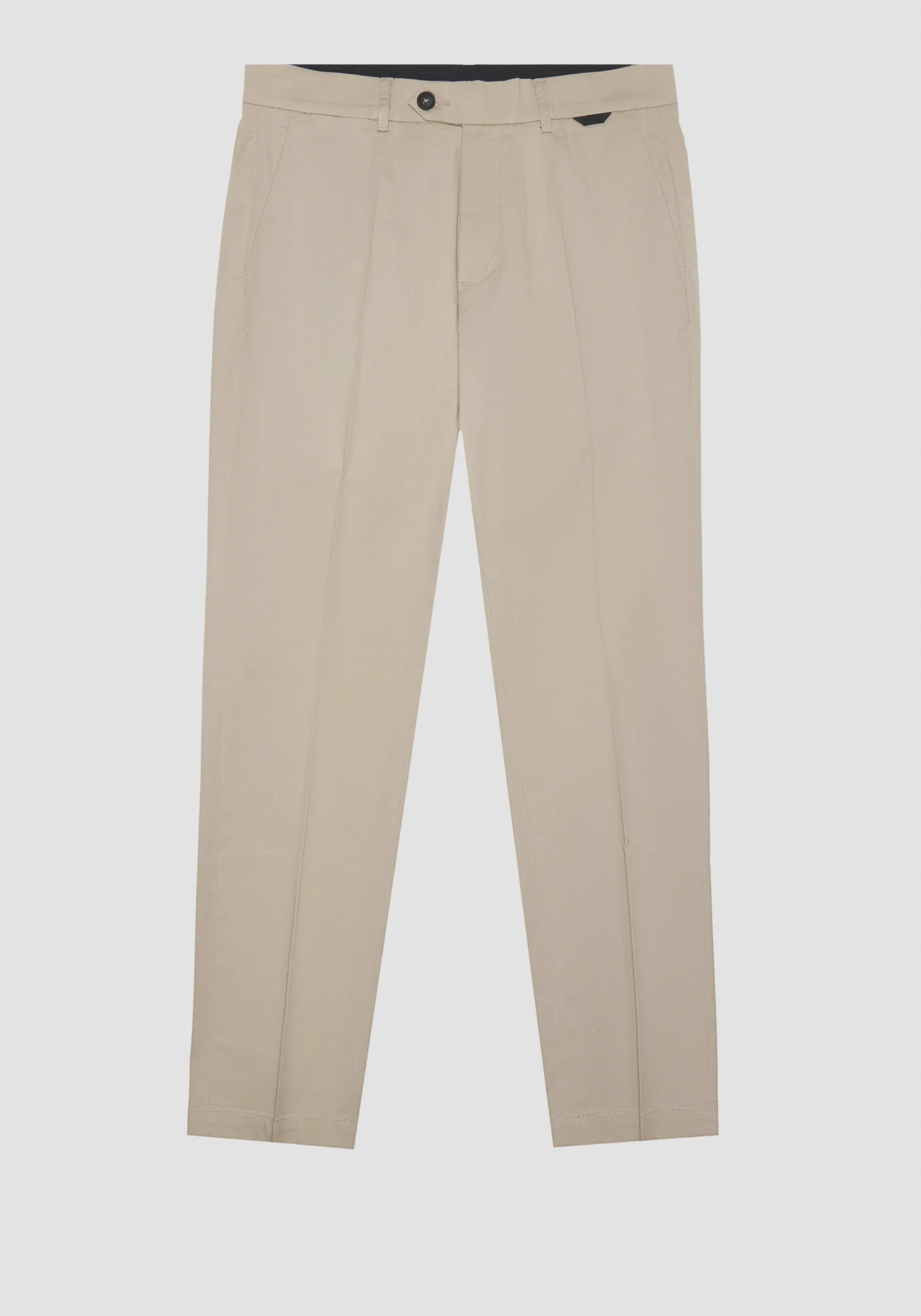 PANTALONI MARK SLIM FIT IN TWILL DI COTONE ELASTICO