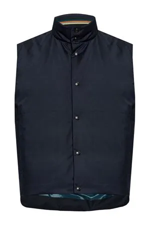 PAUL SMITH Abbigliamento,Smanicati Gilet in lana blu navy 