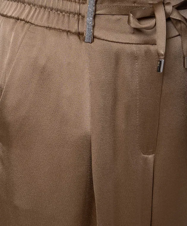 Peserico Pantaloni beige con catena monil E0447304270