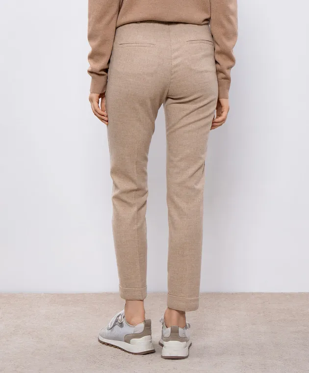 Peserico Pantaloni beige con righe P0479801948