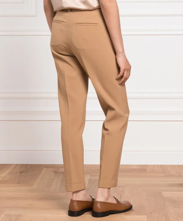 Peserico Pantaloni beige con risvolto P0457501916