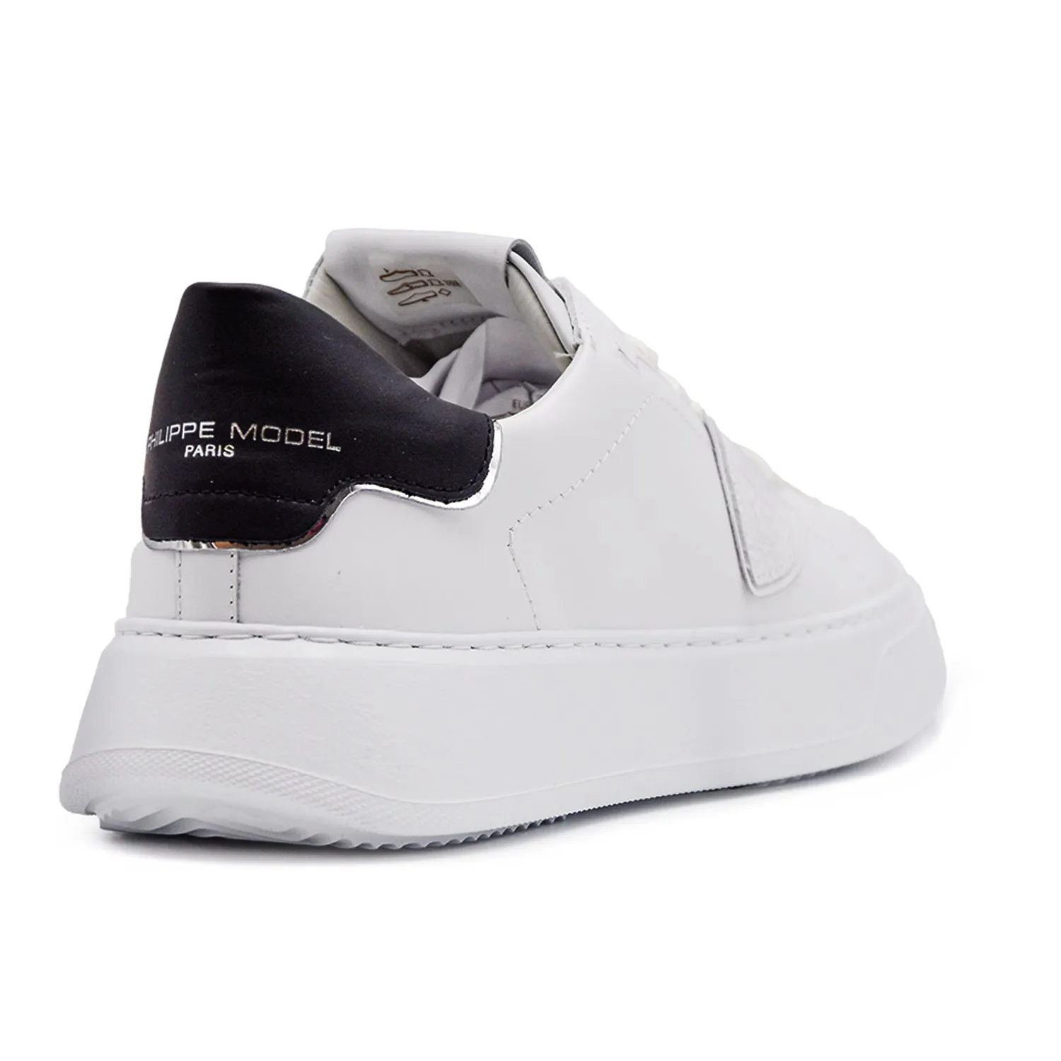 Philippe Model Sneakers Uomo Temple Vau Bianco Inserto Specchio