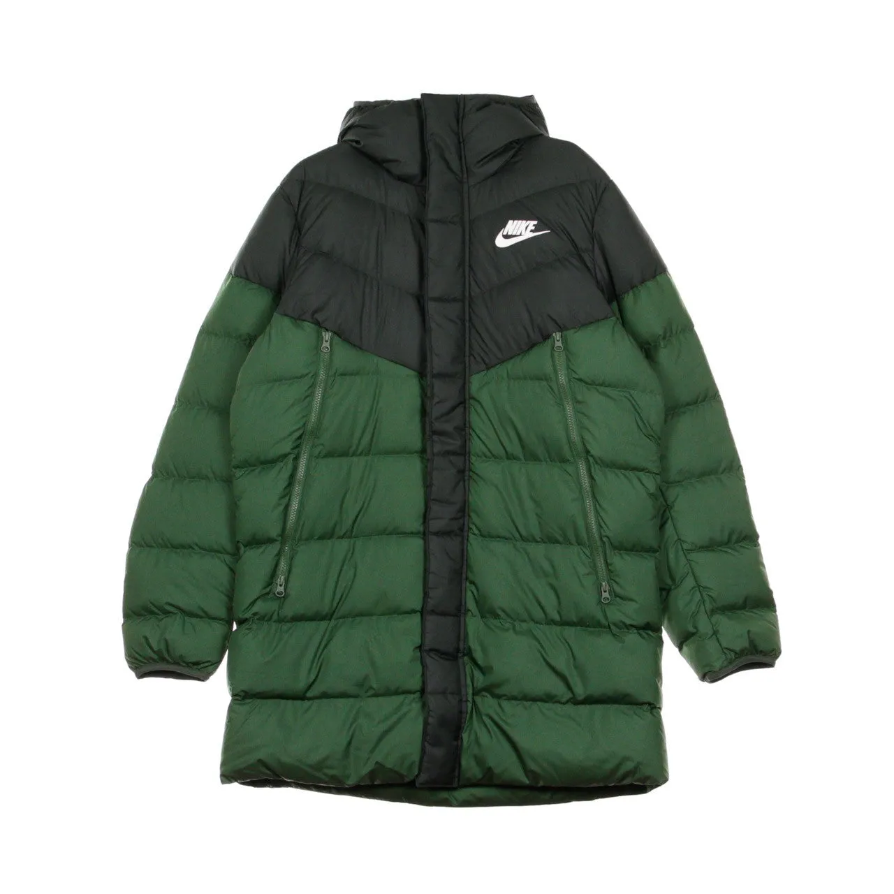 Piumino Lungo Uomo Down Fill Windrunner Parka Off Noir/galactic Jade/sail