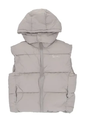 Piumino Smanicato Uomo Small Signature Puffer Vest Light Grey