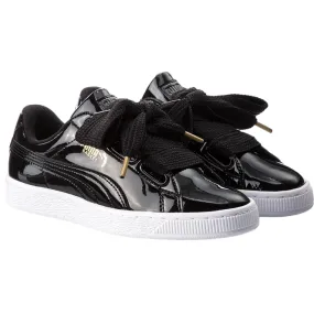 Puma scarpa sneakers da donna Basket Heart Patent 363073 01 nero