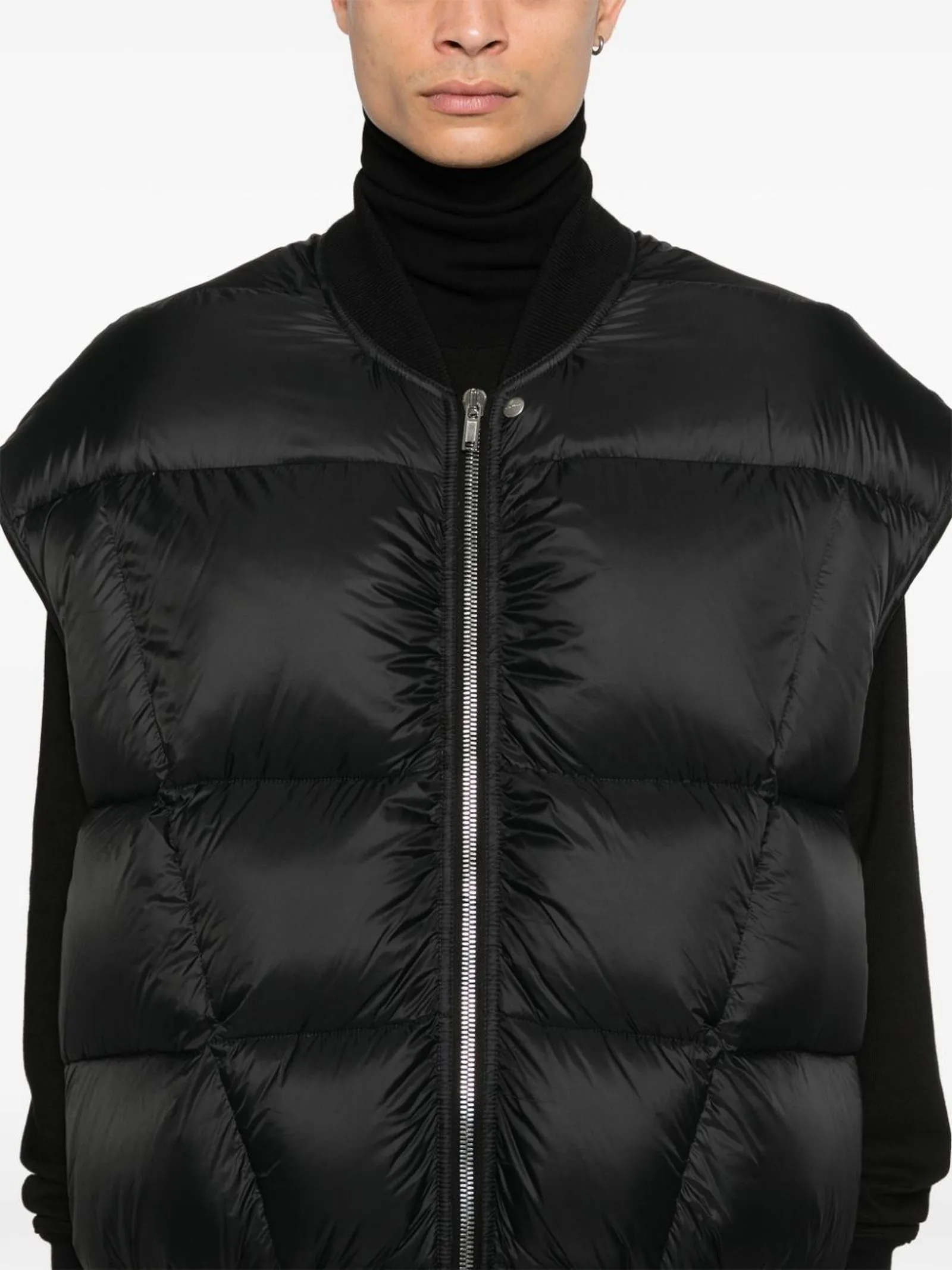 RICK OWENS Abbigliamento,Smanicati Gilet Luxor Flight nero 