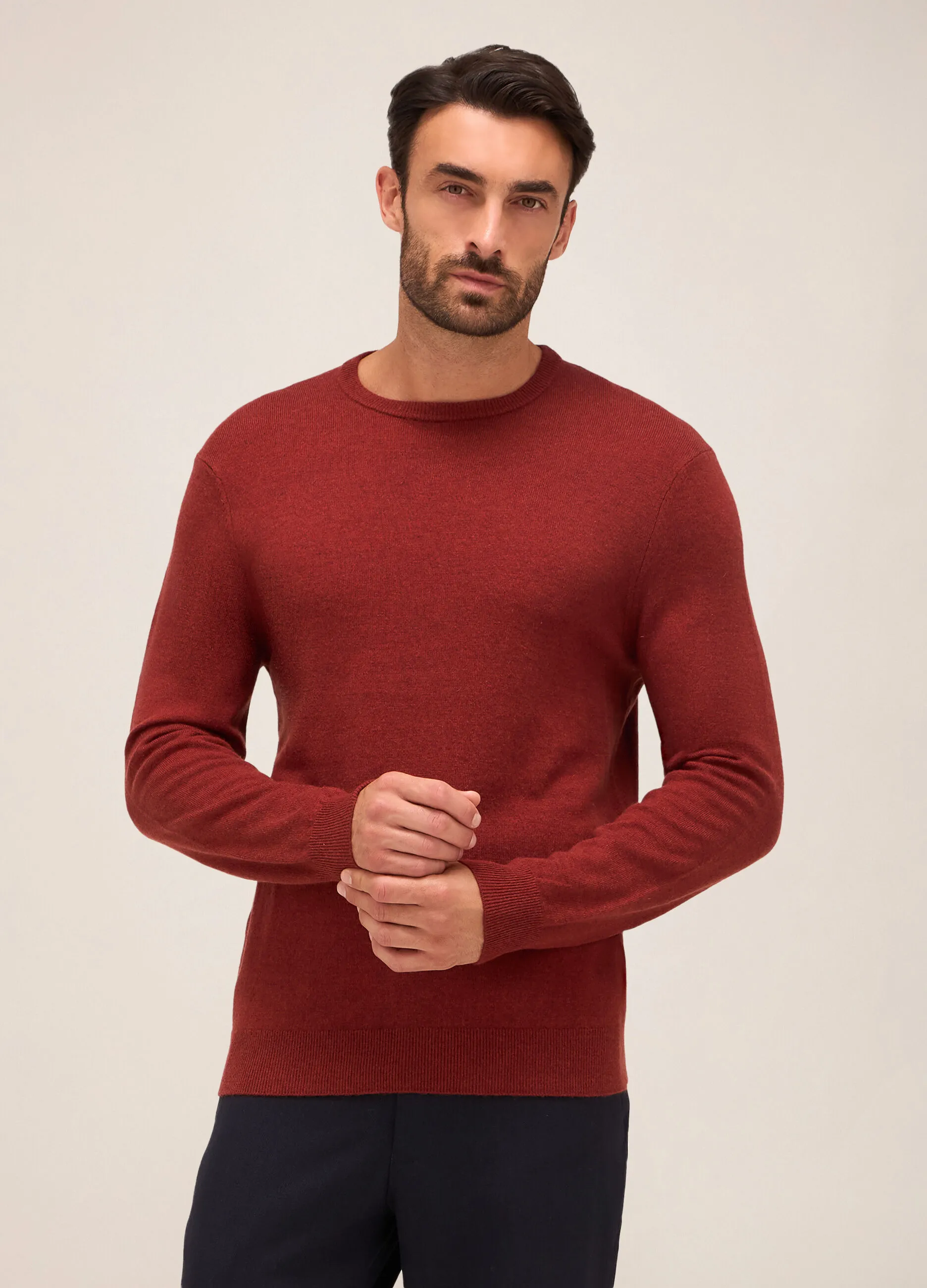 RUMFORD  Maglione girocollo in misto lana e cashmere uomo