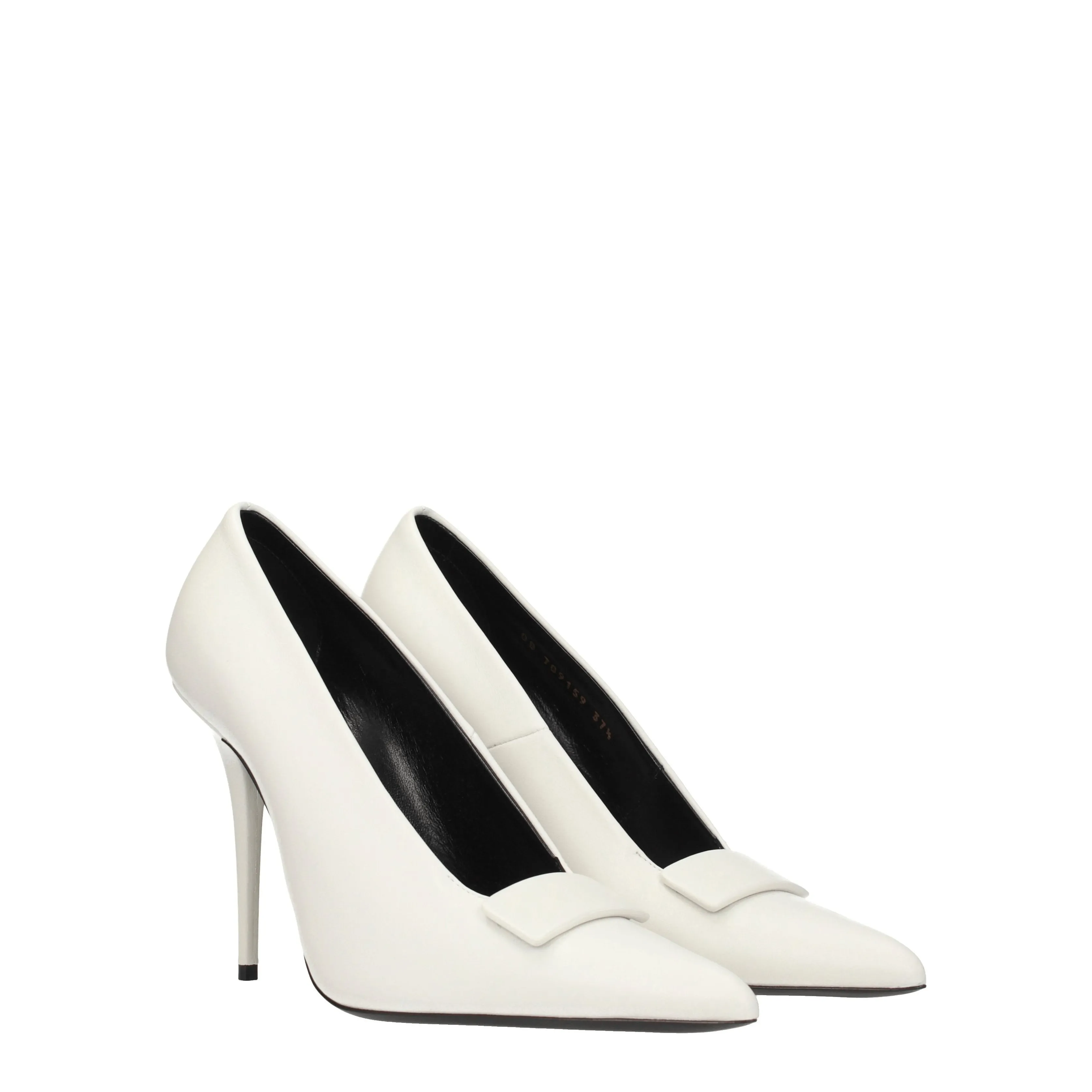 Saint Laurent Décolleté Kayla Donna Pelle Bianco