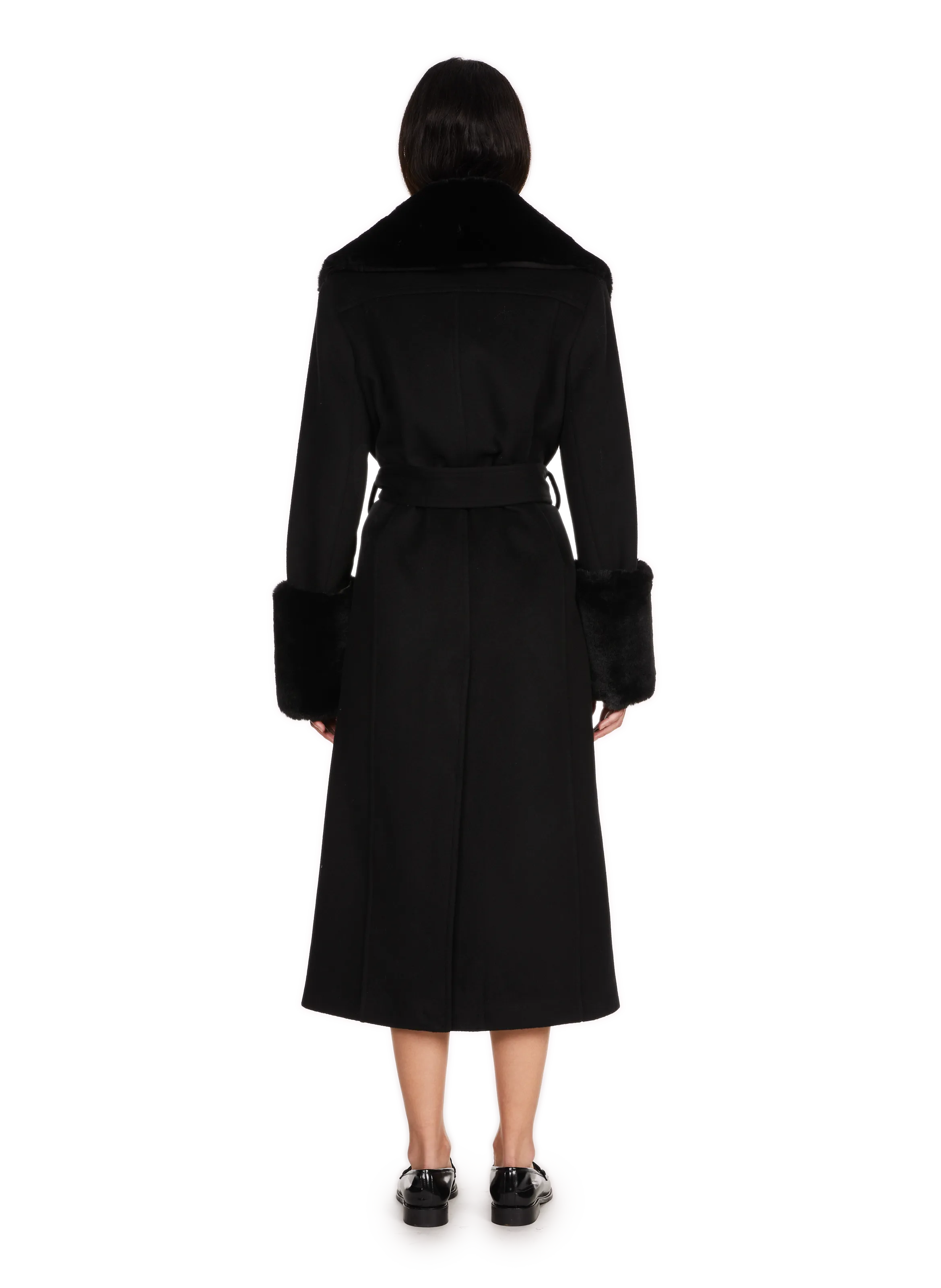  SAISON 1865   SARLENE - Cappotto lungo in misto lana | Nero