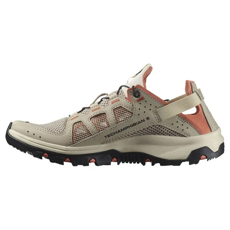 SALOMON TECHAMPHIBIAN 5 Scarpe anfibie da donna White Pepper / Bleached Sand / Living Coral