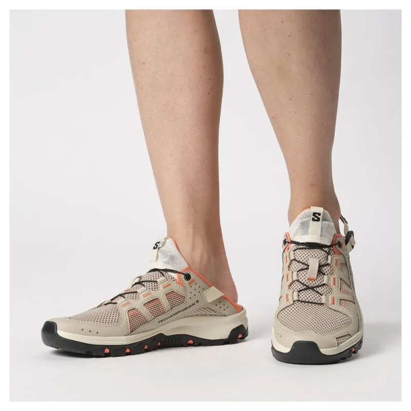 SALOMON TECHAMPHIBIAN 5 Scarpe anfibie da donna White Pepper / Bleached Sand / Living Coral