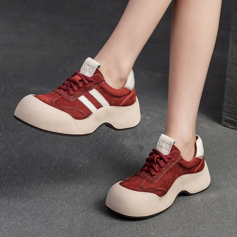 Scarpe casual sportive in pelle moda minimalista da donna