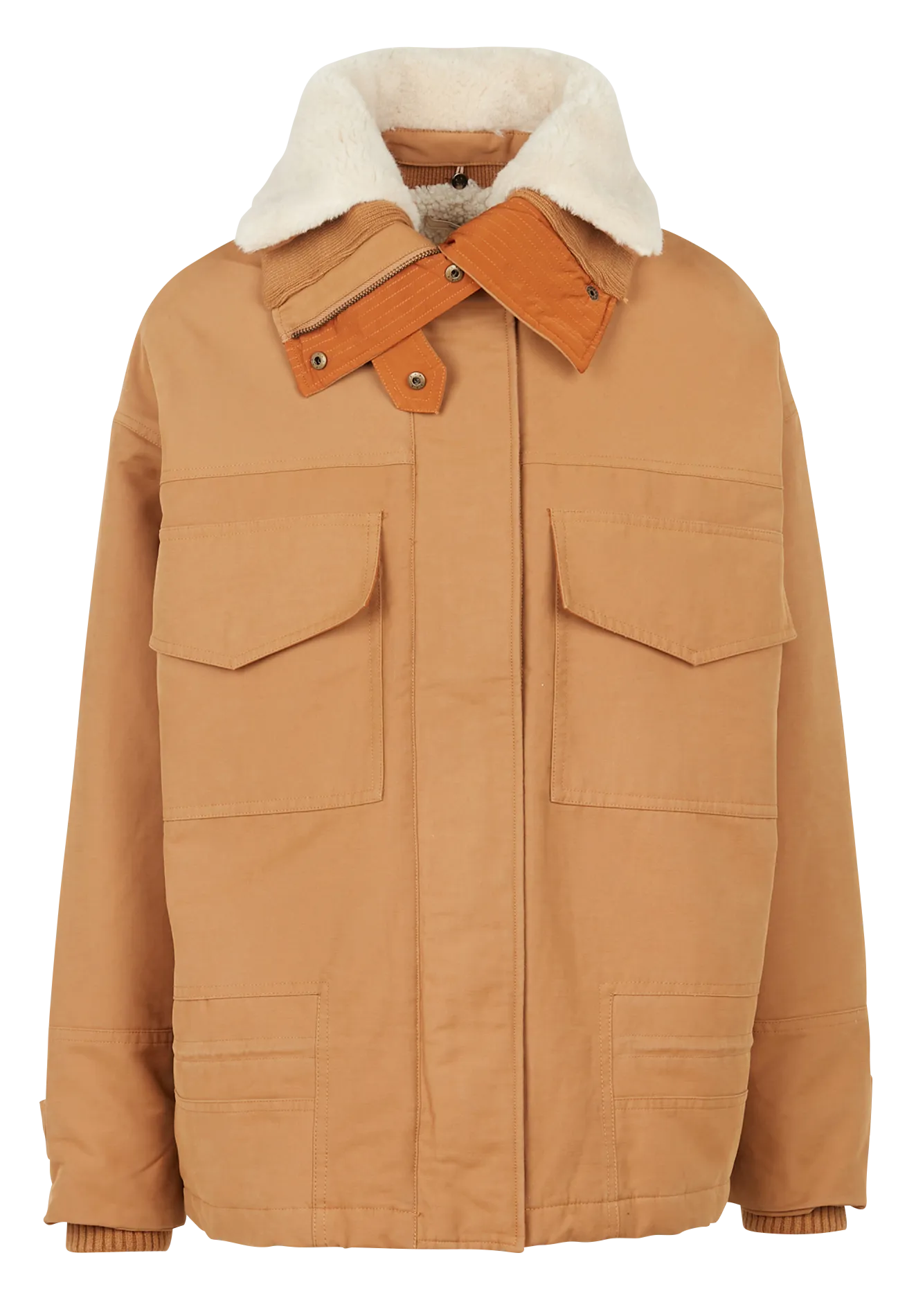  SESSUN   MONT RIDING - Parka corto in misto cotone | Beige