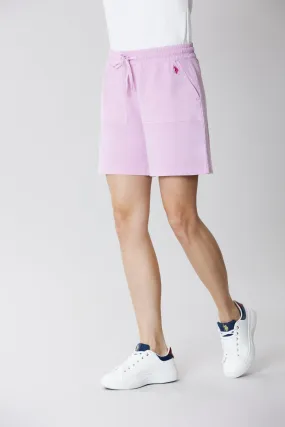 Shorts in felpa cotone stretch con logo