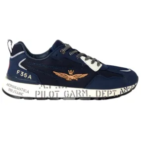 Sneakers Aeronautica Militare logo con suola stampata