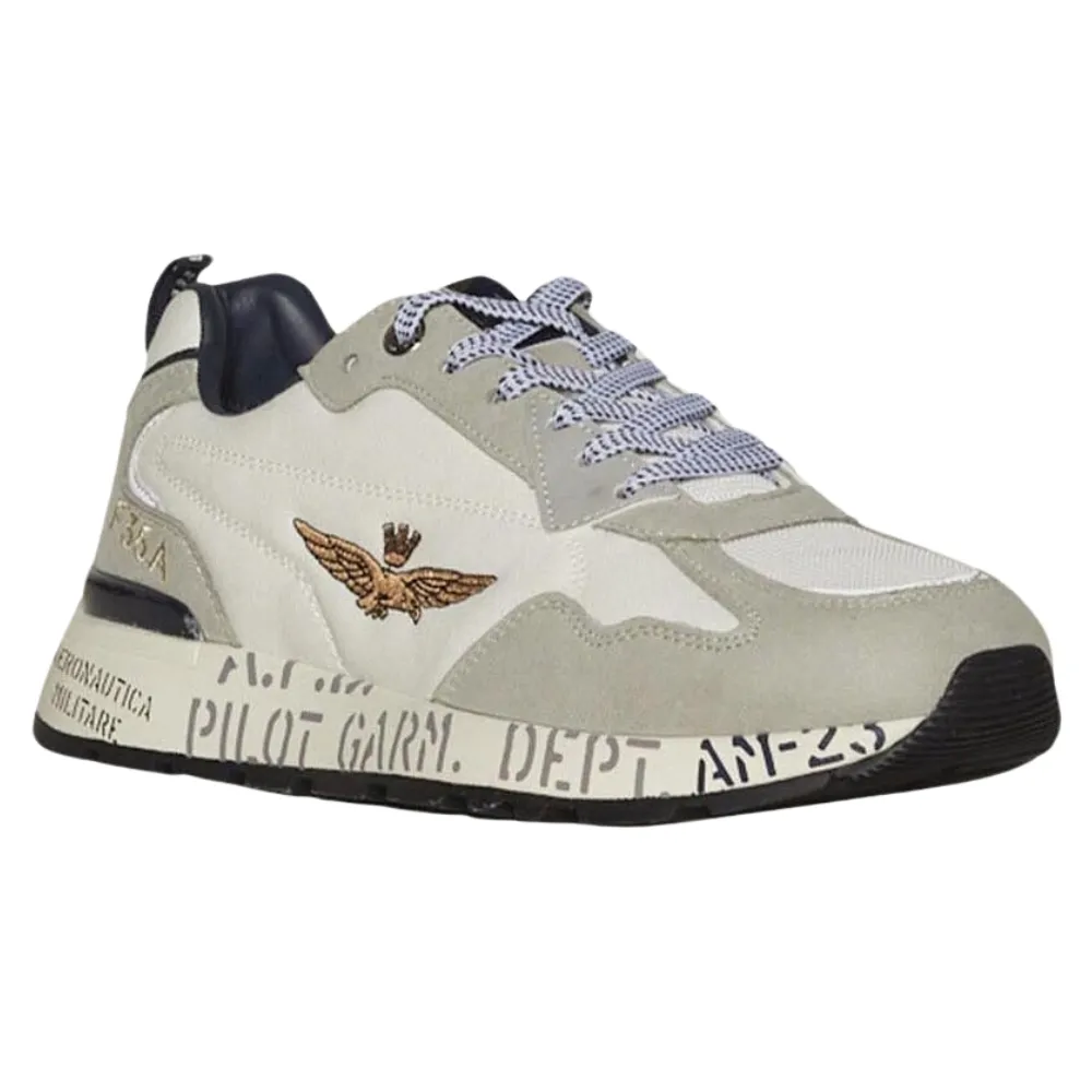 Sneakers Aeronautica Militare logo con suola stampata