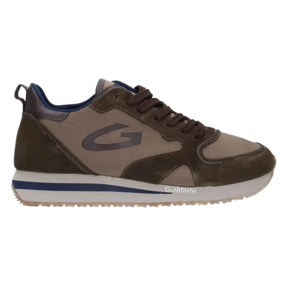 Sneakers Alberto Guardiani low suede mud