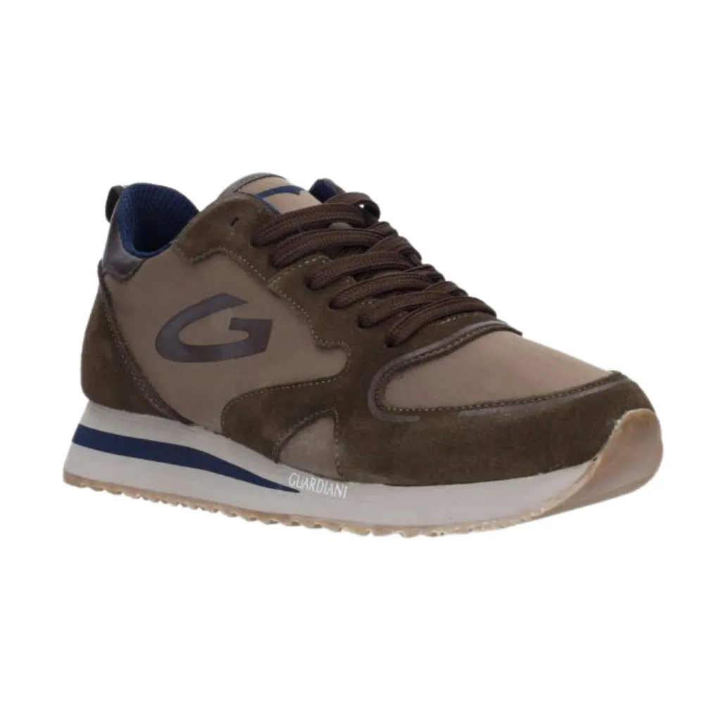 Sneakers Alberto Guardiani low suede mud