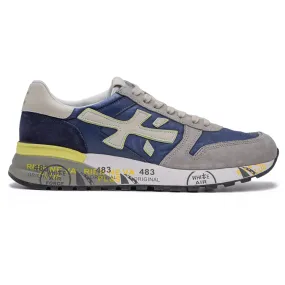 Sneakers Premiata Uomo Mick 6819 Grigio Con Applicazione Lime