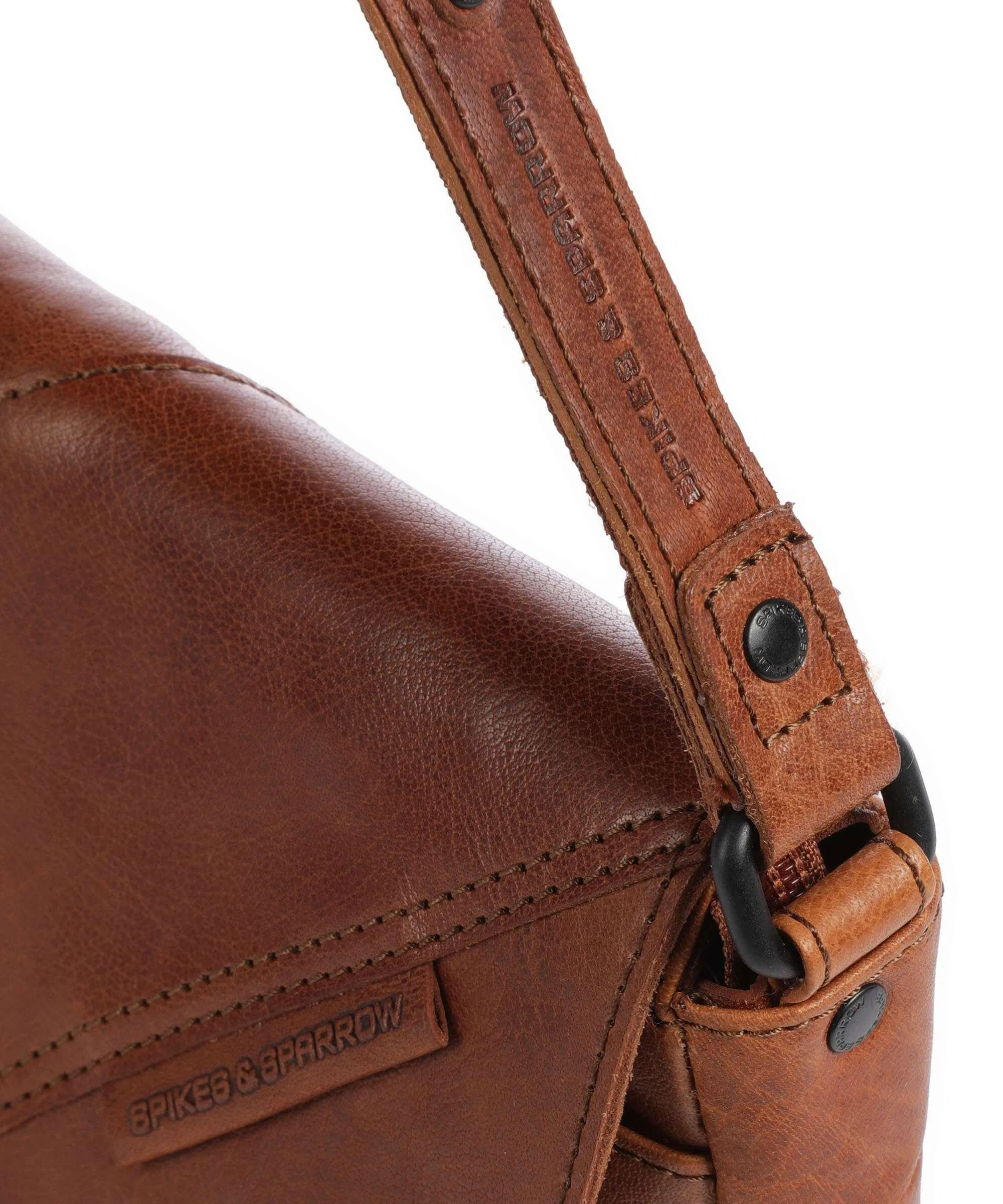  Spikes & Sparrow Bronco Borsa a tracolla pelle a grana fine cognac  