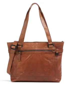  Spikes & Sparrow Bronco Borsa shopper pelle a grana fine cognac  