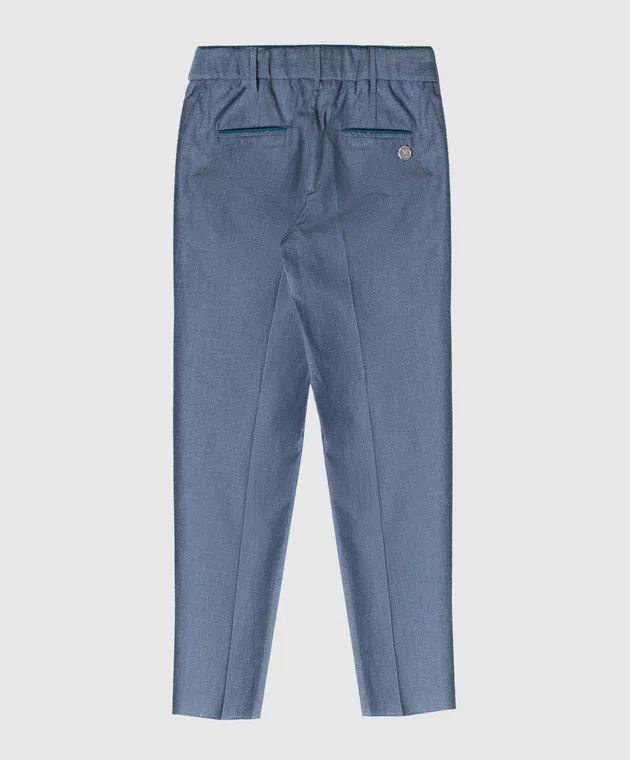 Stefano Ricci Pantaloni blu per bambini Y1TEE90TA0BAR007