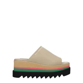 Stella McCartney Ciabatte e Zoccoli Donna Eco Pelle Beige/Sabbia