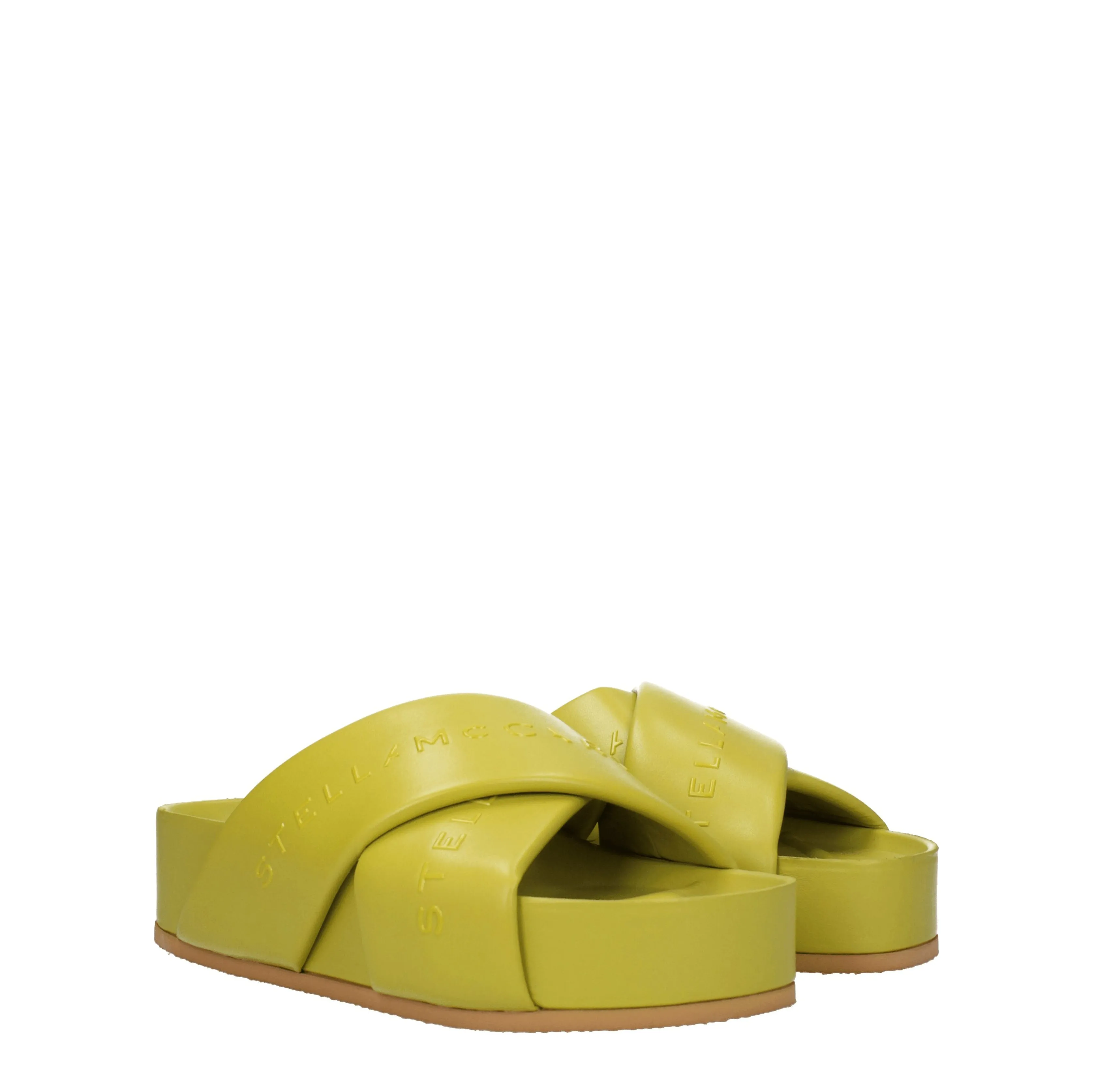 Stella McCartney Ciabatte e Zoccoli Donna Eco Pelle Verde/Lime